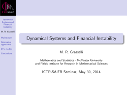 Dynamical Systems and Financial Instability