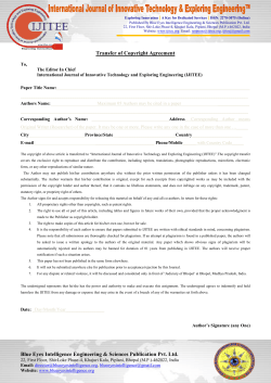 copyright transfer form - International Journal Of Innovative