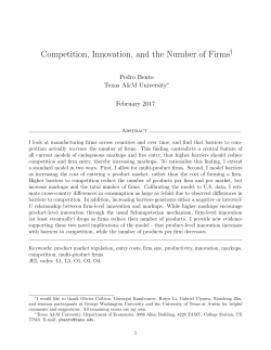 Competition, Innovation, and the Number of Firms