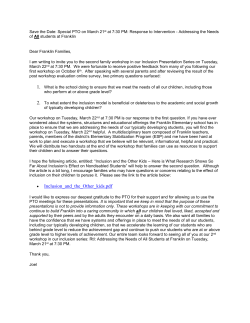 March 21, 2017 PTO Presentation Announcement