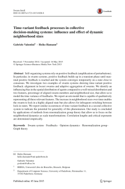 Time-variant feedback processes in collective decision