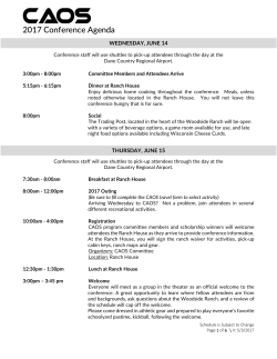 2017 Conference Agenda