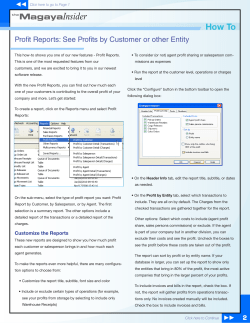 Profit Reports