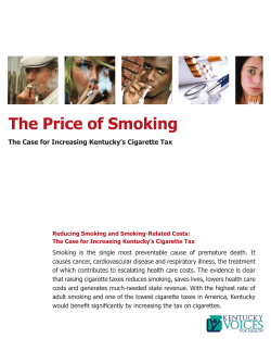 The Price of Smoking - Kentucky Voices for Health