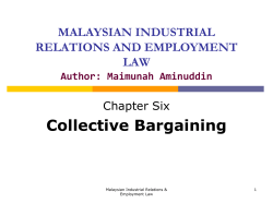 malaysian industrial relations and employment law
