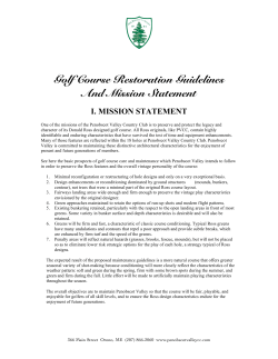 Golf Course Restoration Guidelines And Mission
