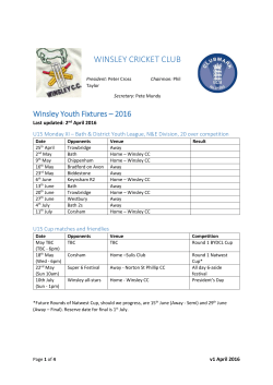 Last updated: 2 nd April 2016