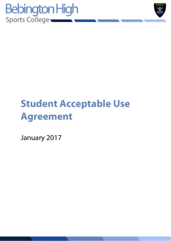 Student Acceptable Use Agreement