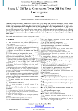 Space L2 Off let to Gravitation Twin Off Set Float Convergence