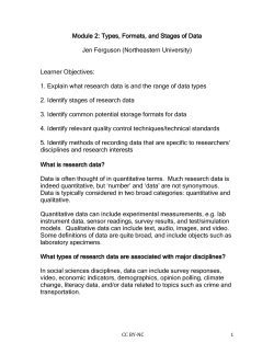 Module 2 - Draft Lecture Content