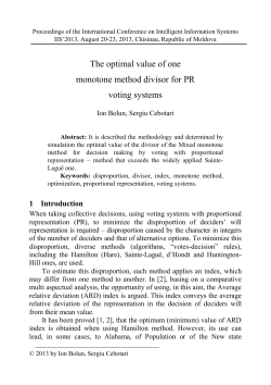 The optimal value of one monotone method divisor for PR