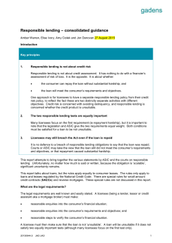 Guidance on requirements and objectives