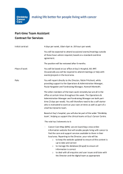 Part-time Team Assistant Contract for Services