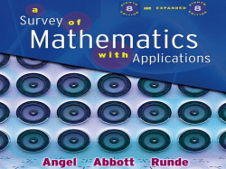 A Survey of Mathematics with Applications