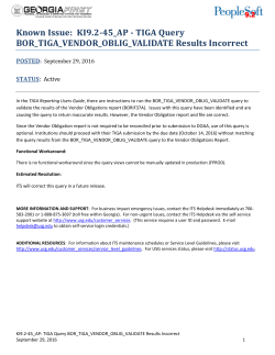 TIGA Query BOR_TIGA_VENDOR_OBLIG_VALIDATE Results