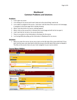 Blackboard Common Problems and Solutions (pdf