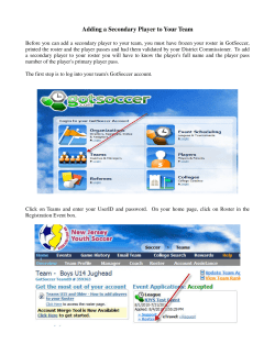 Secondary Player Pass