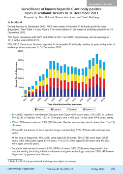 Surveillance of known hepatitis C antibody positive cases in