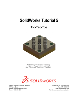 SolidWorks Tutorial 5 Tic-Tac-Toe