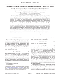 From Quantum Thermodynamical Identities to a Second Law Equality