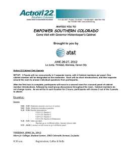 Action 22 Cabinet Visit Agenda