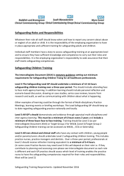 Safeguarding Adult Training - Access the Worcestershire GP Portal