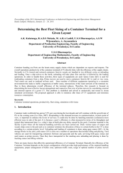 Determining the best fleet sizing of a container terminal for a given