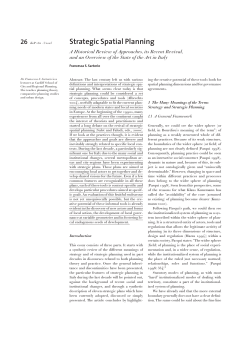 Strategic Spatial Planning - ORCA