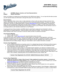 Fall Team Registration Opens