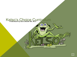 Kelso`s Choice Curriculum