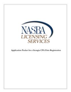 Application Packet for a Georgia CPA Firm Registration