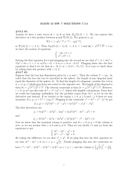 MATH 53 HW 7 SOLUTIONS 7/14 #14.2 45: Assume we have a unit