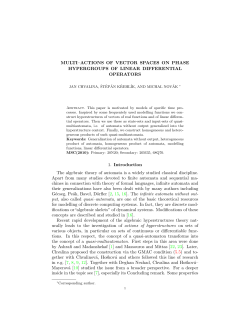 MULTI&ndash;ACTIONS OF VECTOR SPACES ON PHASE