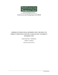 Corporate diversification: The impact of foreign competition, industry