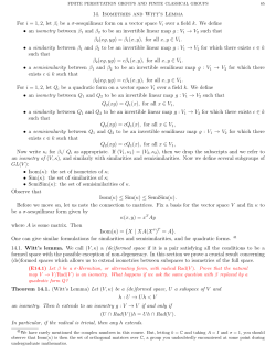 14. Isometries and Witt`s Lemma For i = 1, 2, let &beta; i