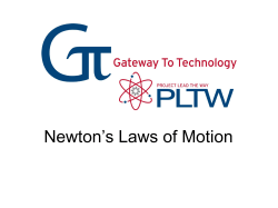 Newton`s Laws of Motion - Renton School District