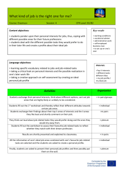 Activities - BORG 2700