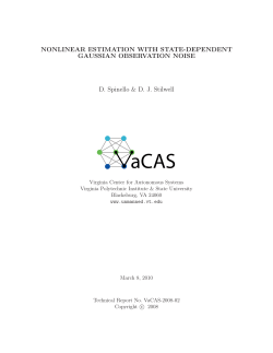 NONLINEAR ESTIMATION WITH STATE