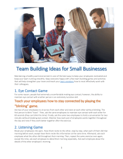 Team Building Ideas for Small Businesses