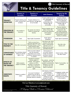 Hawaii Title and Tenancy Guidelines