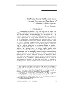 The Crime Behind the Bedroom Door: Unequal Governmental