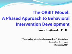 The ORBIT Model: A Phased Approach to Behavioral