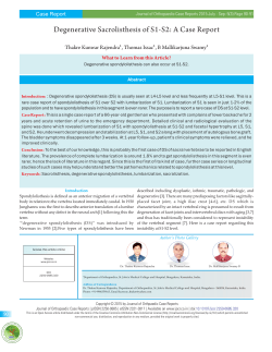 Degenerative Sacrolisthesis of S1-S2: A Case Report