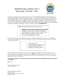 Team Packet Information (Part One &ndash; Letter to Potential Team Captain)