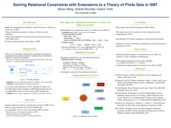 Solving Relational Constraints with Extensions to a Theory of Finite