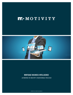 MORTGAGE BUSINESS INTELLIGENCE