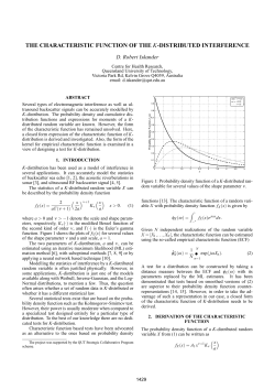 The Characteristic Function of the K-distributed Interference