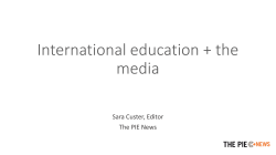 International education + the media