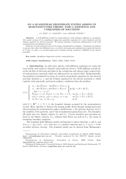 On a quasilinear degenerated system arising in semiconductor
