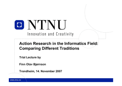 Action Research in the Informatics Field: Comparing Different